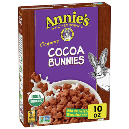 ANNIE'S ORGANIC COCOA BUNNIES CEREAL, 10 OZ (PACK OF 10)
